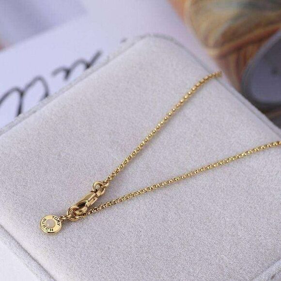 New Tory Burch Gold Mother Of Pearl Sqaure,Heart Necklace - Picture 9 of 10